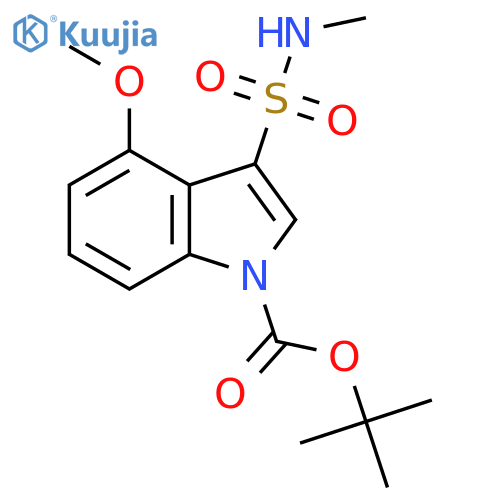 tert-butyl 4-methoxy-3-(methylsulfamoyl)-1H-indole-1-carboxylate structure