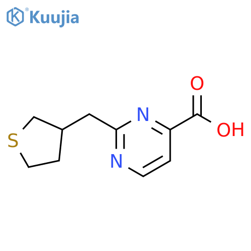 4-Pyrimidinecarboxylic acid, 2-[(tetrahydro-3-thienyl)methyl]- structure