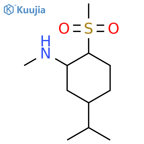 2-methanesulfonyl-N-methyl-5-(propan-2-yl)cyclohexan-1-amine structure