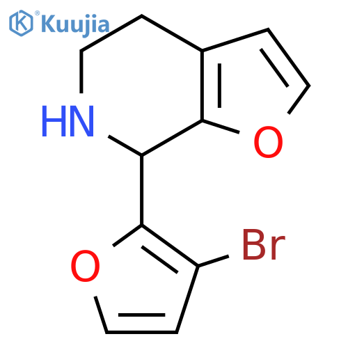 7-(3-bromofuran-2-yl)-4H,5H,6H,7H-furo2,3-cpyridine structure