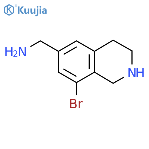 (8-Bromo-1,2,3,4-tetrahydroisoquinolin-6-yl)methanamine structure