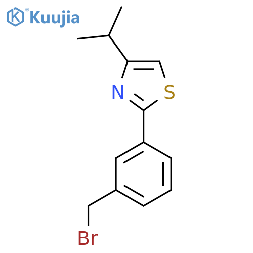 2-[3-(Bromomethyl)phenyl]-4-(propan-2-yl)-1,3-thiazole structure