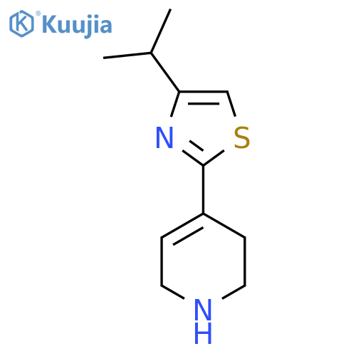 4-[4-(Propan-2-yl)-1,3-thiazol-2-yl]-1,2,3,6-tetrahydropyridine structure
