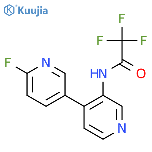2,2,2-trifluoro-N-[4-(6-fluoropyridin-3-yl)pyridin-3-yl]acetamide structure