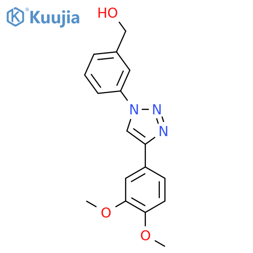 {3-[4-(3,4-dimethoxyphenyl)-1H-1,2,3-triazol-1-yl]phenyl}methanol structure