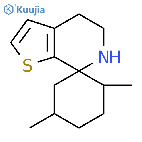 2,5-dimethyl-5',6'-dihydro-4'H-spirocyclohexane-1,7'-thieno2,3-cpyridine structure