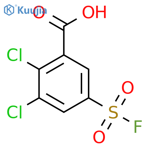 2,3-Dichloro-5-(fluorosulfonyl)benzoic acid structure