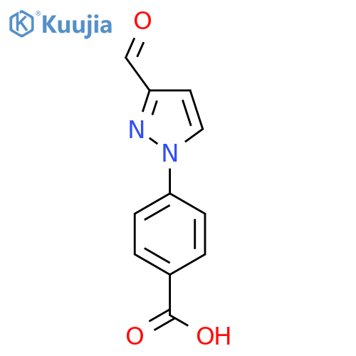 4-(3-formyl-1H-pyrazol-1-yl)benzoic acid structure