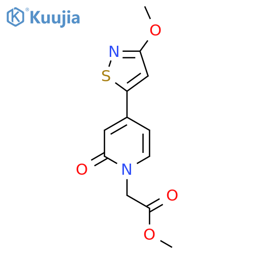 Methyl 2-[4-(3-methoxy-1,2-thiazol-5-yl)-2-oxopyridin-1-yl]acetate structure
