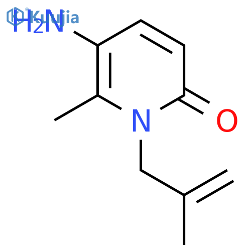 5-amino-6-methyl-1-(2-methylprop-2-en-1-yl)-1,2-dihydropyridin-2-one structure