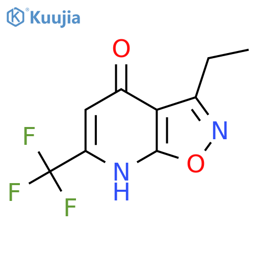3-Ethyl-6-(trifluoromethyl)-[1,2]oxazolo[5,4-b]pyridin-4-ol structure