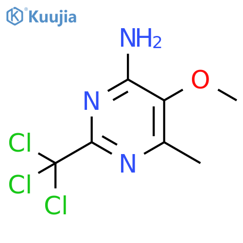 4-Pyrimidinamine, 5-methoxy-6-methyl-2-(trichloromethyl)- structure