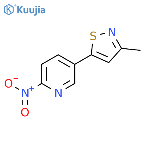 5-(3-Methyl-1,2-thiazol-5-yl)-2-nitropyridine structure