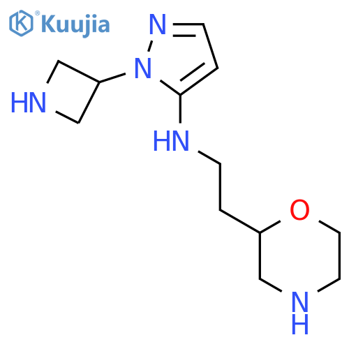 1-(azetidin-3-yl)-N-2-(morpholin-2-yl)ethyl-1H-pyrazol-5-amine structure
