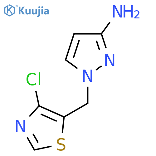 1-(4-chloro-1,3-thiazol-5-yl)methyl-1H-pyrazol-3-amine structure