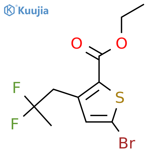 Ethyl 5-bromo-3-(2,2-difluoropropyl)thiophene-2-carboxylate structure