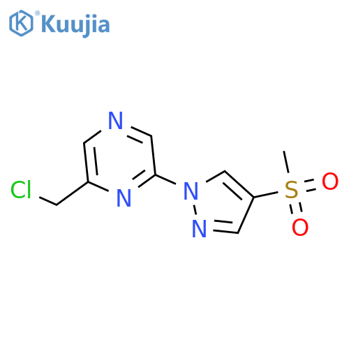 2-(chloromethyl)-6-(4-methanesulfonyl-1H-pyrazol-1-yl)pyrazine structure