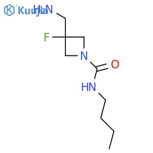 3-(aminomethyl)-N-butyl-3-fluoroazetidine-1-carboxamide structure