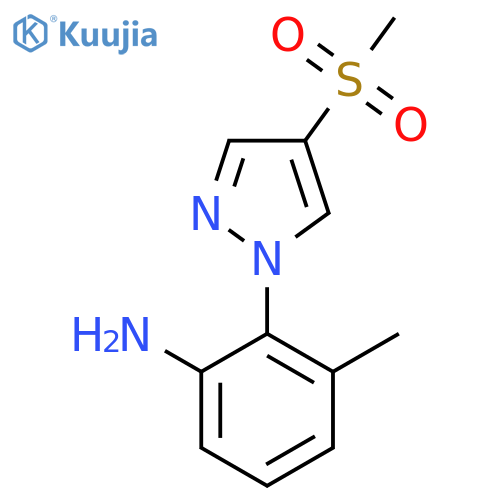 2-(4-methanesulfonyl-1H-pyrazol-1-yl)-3-methylaniline structure