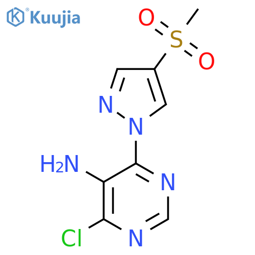 4-chloro-6-(4-methanesulfonyl-1H-pyrazol-1-yl)pyrimidin-5-amine structure