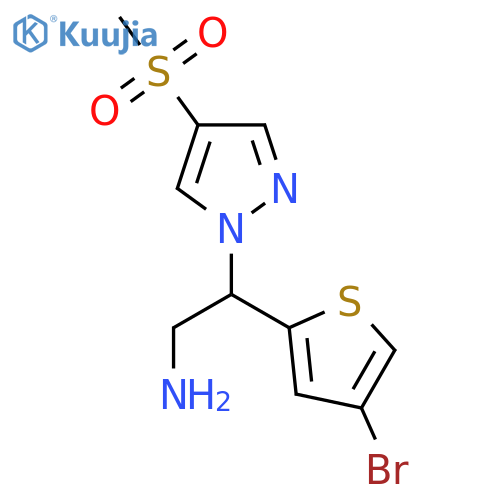 2-(4-bromothiophen-2-yl)-2-(4-methanesulfonyl-1H-pyrazol-1-yl)ethan-1-amine structure