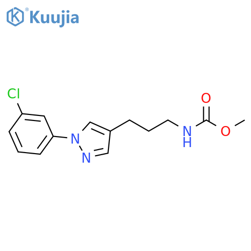 Carbamic acid, N-[3-[1-(3-chlorophenyl)-1H-pyrazol-4-yl]propyl]-, methyl ester structure