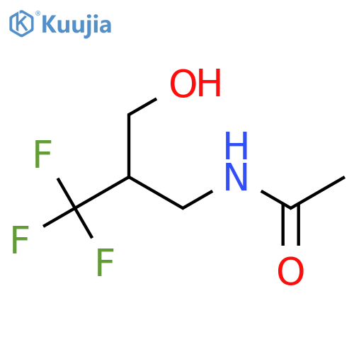 N-[3,3,3-trifluoro-2-(hydroxymethyl)propyl]acetamide structure