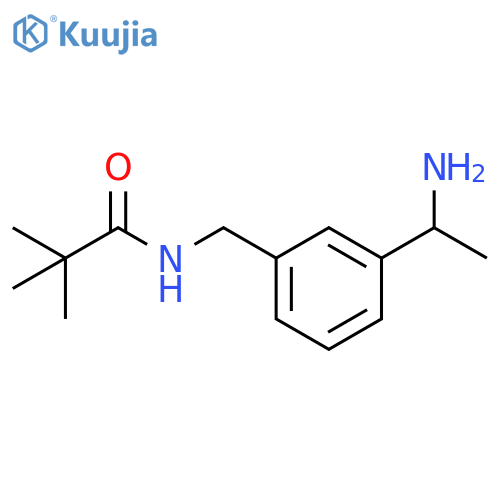 Propanamide, N-[[3-(1-aminoethyl)phenyl]methyl]-2,2-dimethyl- structure
