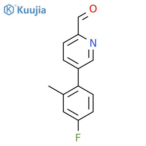 5-(4-Fluoro-2-methylphenyl)pyridine-2-carbaldehyde structure
