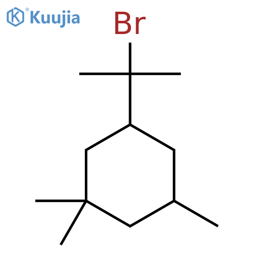 3-(2-bromopropan-2-yl)-1,1,5-trimethylcyclohexane structure