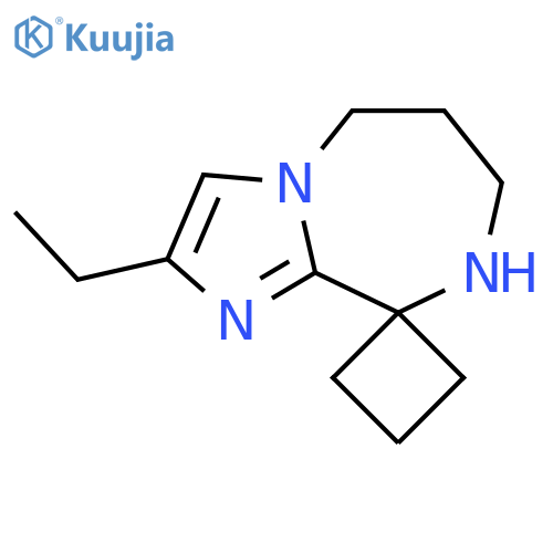 2'-Ethyl-5',6',7',8'-tetrahydrospiro[cyclobutane-1,9'-imidazo[1,2-a][1,4]diazepine] structure