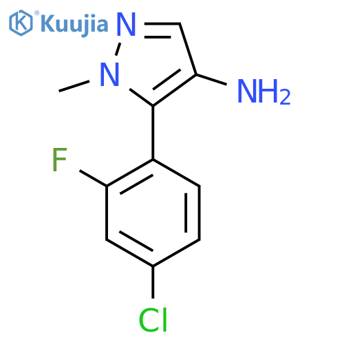 5-(4-chloro-2-fluorophenyl)-1-methyl-1H-pyrazol-4-amine structure