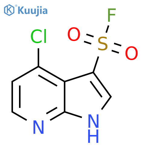 4-chloro-1H-pyrrolo[2,3-b]pyridine-3-sulfonyl fluoride structure