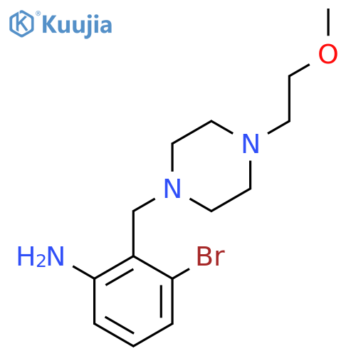 3-Bromo-2-{[4-(2-methoxyethyl)piperazin-1-yl]methyl}aniline structure