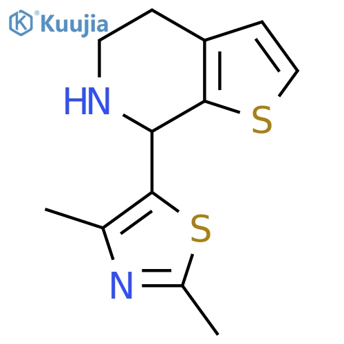 2,4-dimethyl-5-{4H,5H,6H,7H-thieno2,3-cpyridin-7-yl}-1,3-thiazole structure