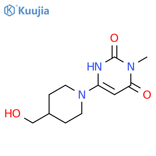 2,4(1H,3H)-Pyrimidinedione, 6-[4-(hydroxymethyl)-1-piperidinyl]-3-methyl- structure