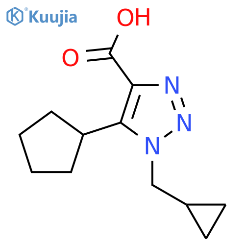 5-cyclopentyl-1-(cyclopropylmethyl)-1H-1,2,3-triazole-4-carboxylic acid structure