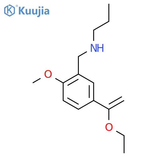 {[5-(1-Ethoxyethenyl)-2-methoxyphenyl]methyl}(propyl)amine structure