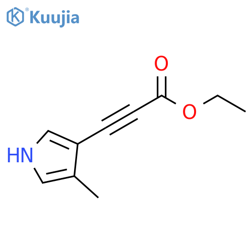 2-Propynoic acid, 3-(4-methyl-1H-pyrrol-3-yl)-, ethyl ester structure