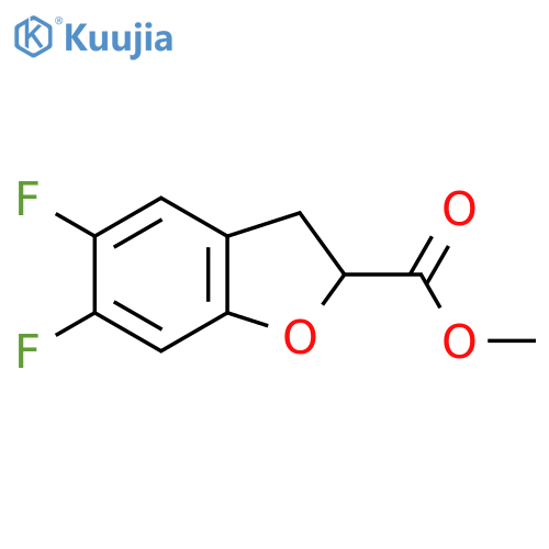 Methyl 5,6-difluoro-2,3-dihydro-1-benzofuran-2-carboxylate structure
