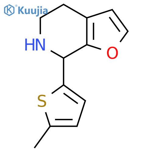 7-(5-methylthiophen-2-yl)-4H,5H,6H,7H-furo2,3-cpyridine structure
