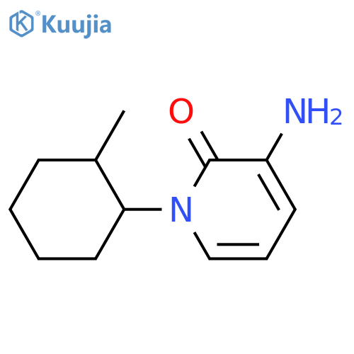 3-amino-1-(2-methylcyclohexyl)-1,2-dihydropyridin-2-one structure