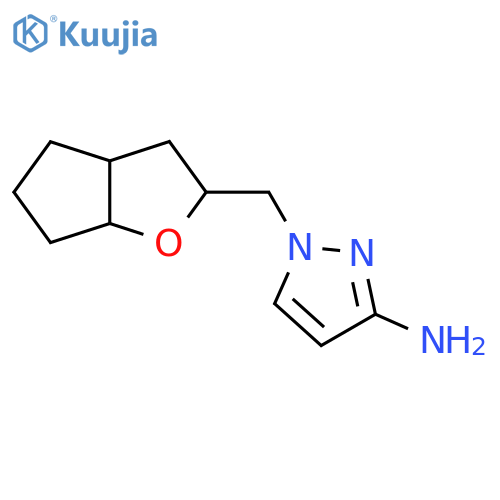 1-({hexahydro-2H-cyclopentabfuran-2-yl}methyl)-1H-pyrazol-3-amine structure