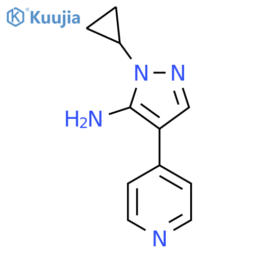 1-cyclopropyl-4-(pyridin-4-yl)-1H-pyrazol-5-amine structure