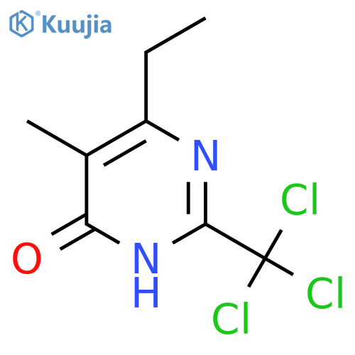 6-Ethyl-5-methyl-2-(trichloromethyl)-3,4-dihydropyrimidin-4-one structure