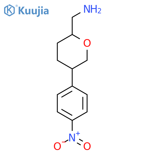 [5-(4-Nitrophenyl)oxan-2-yl]methanamine structure
