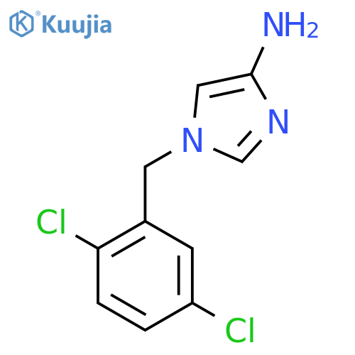 1-[(2,5-dichlorophenyl)methyl]-1H-imidazol-4-amine structure