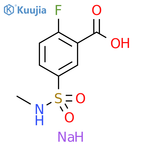 Benzoic acid, 2-fluoro-5-[(methylamino)sulfonyl]-, sodium salt (1:1) structure