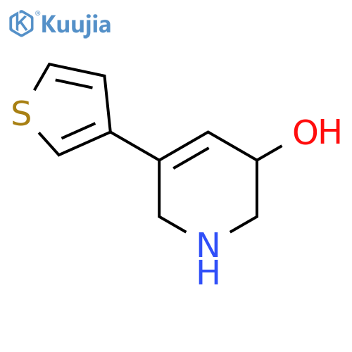 5-(Thiophen-3-yl)-1,2,3,6-tetrahydropyridin-3-ol structure