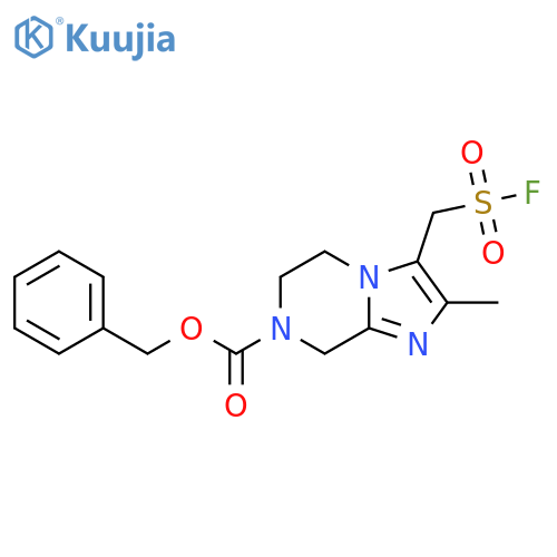 benzyl 3-[(fluorosulfonyl)methyl]-2-methyl-5H,6H,7H,8H-imidazo[1,2-a]pyrazine-7-carboxylate structure